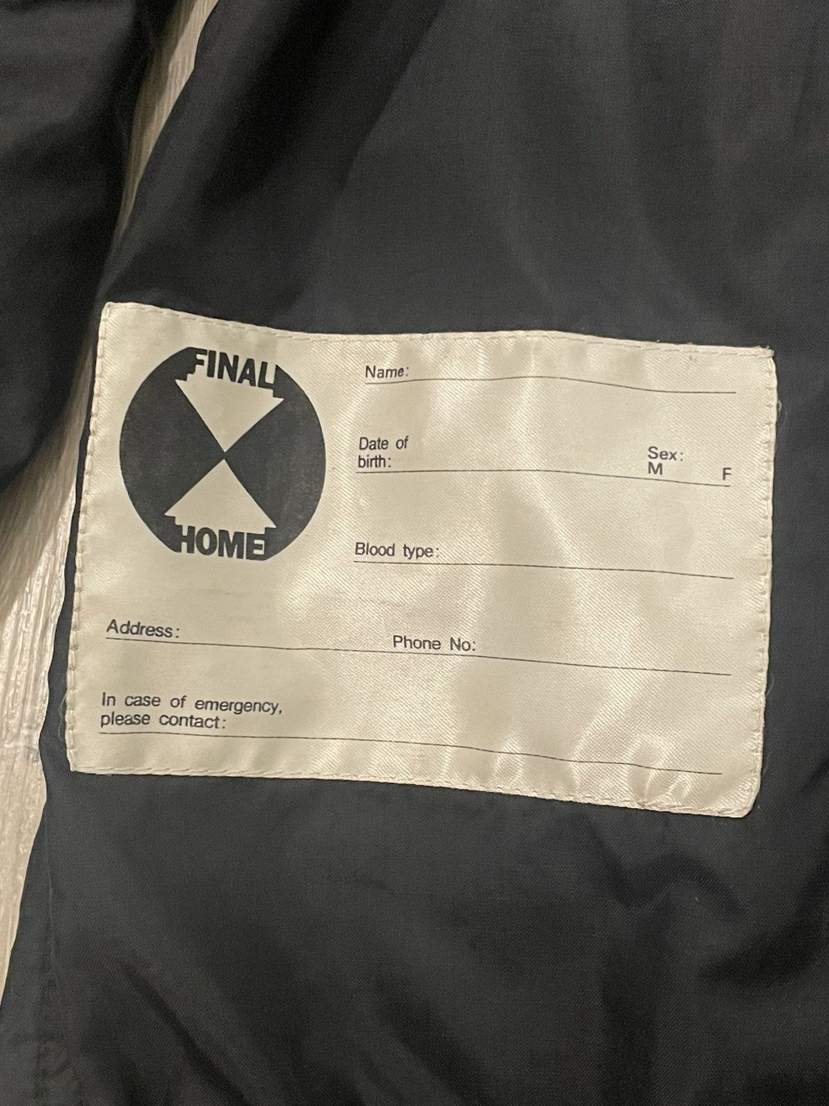 Final Home FINAL HOME survival jacket Size US L / EU 52-54 / 3 - 4 Thumbnail