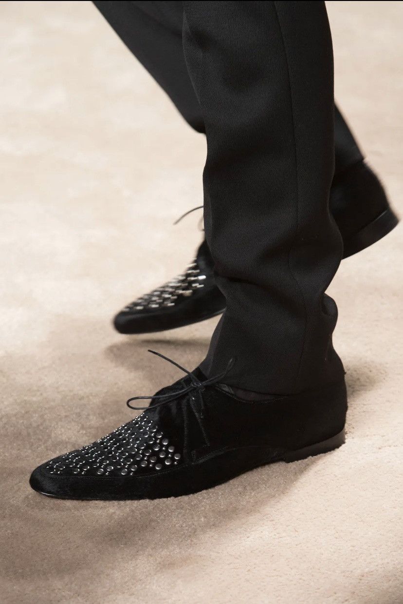 Burberry Fall13 Studded Black Pony Hair Shoes christopher bailey Size US 9 / EU 42 - 1 Thumbnail