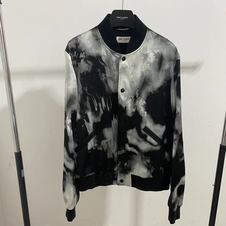 Saint Laurent Paris 18ss splashed silk jacket - Main Image