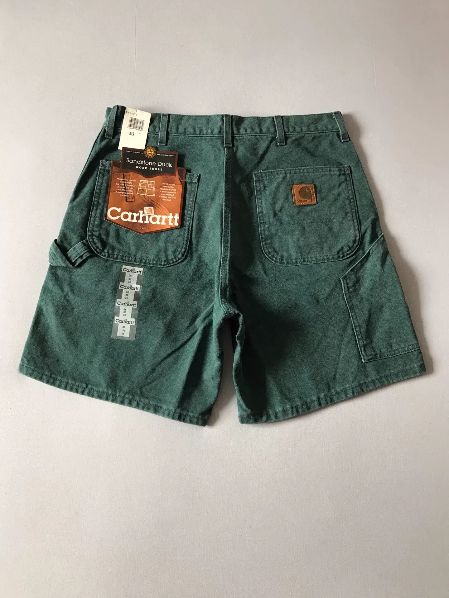 Carhartt Carhartt B24 HTG Hunter Green Work Shorts Size US 36 / EU 52 - 1 Thumbnail