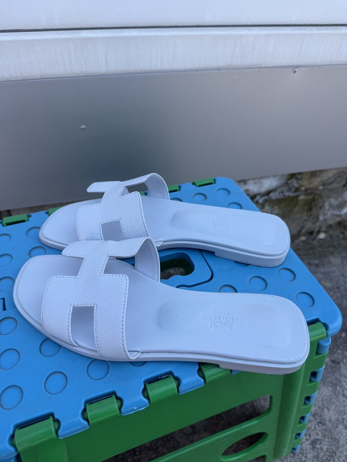 Hermes Hemes leather Oran H Slide Sandals Size US 6 / IT 36 - 2 Thumbnail