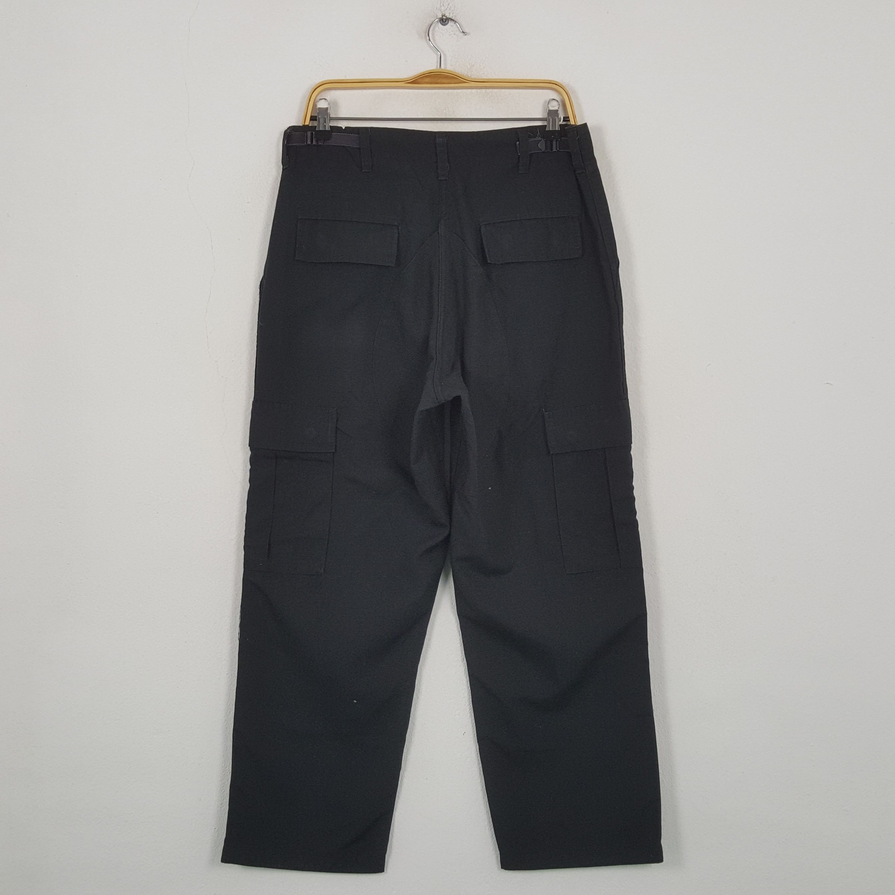Designer Vintage Black Cargo Streetwear Skateboard Casual Pants RR9 Size US 30 / EU 46 - 4 Thumbnail