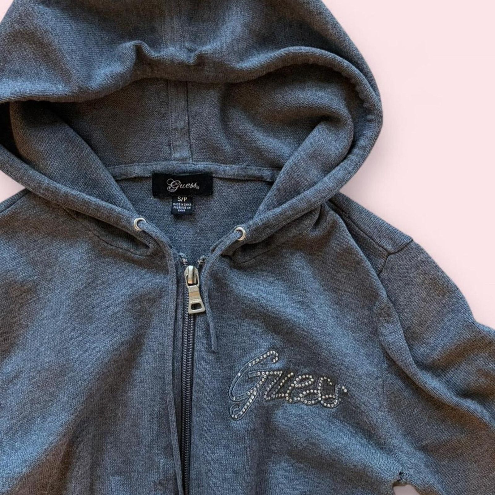 Guess Vintage grey guess zip up jacket Size S / US 4 / IT 40 - 1 Thumbnail