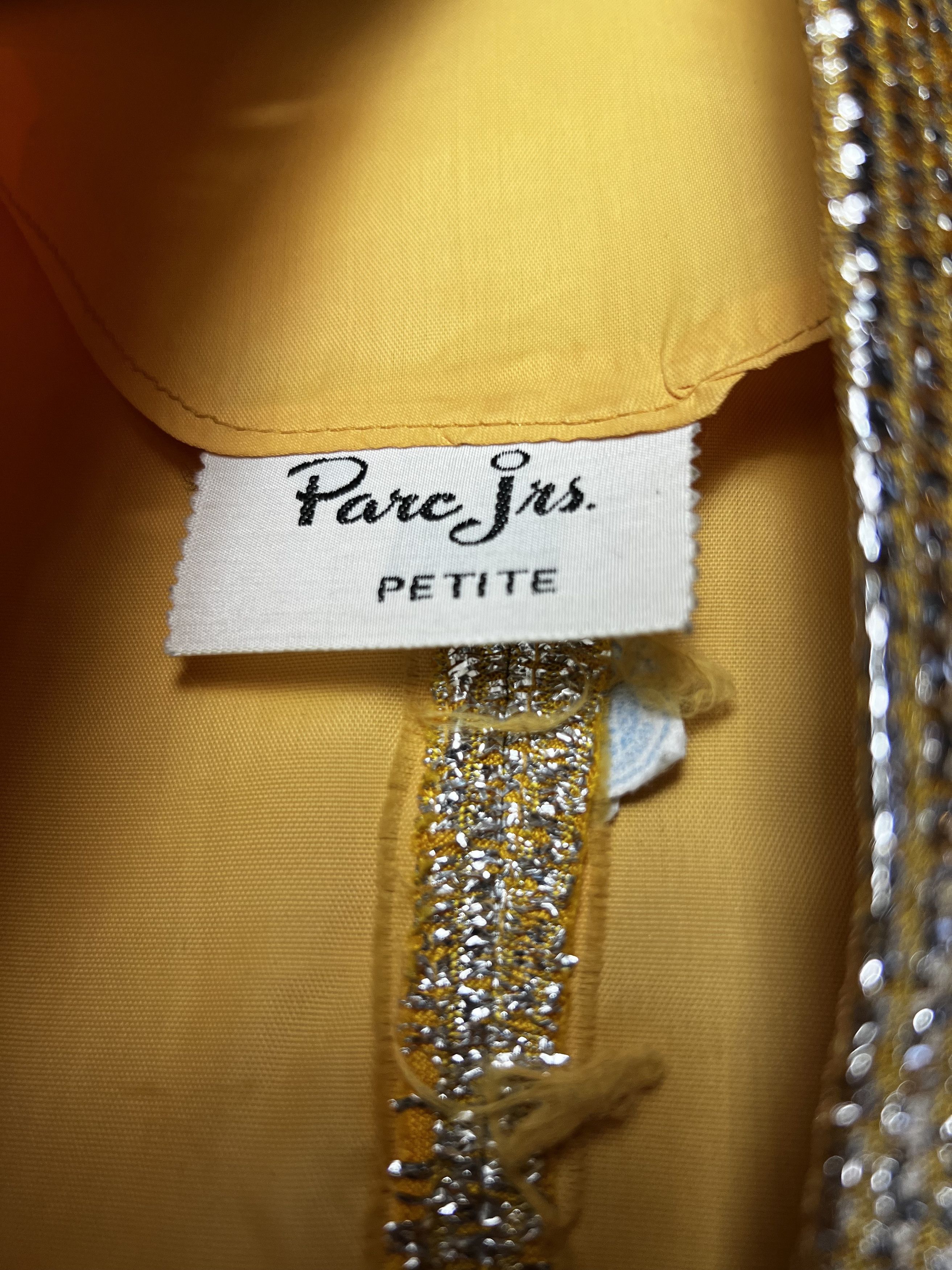 Vintage Vintage 1960's 2pcs. Parc Jr. Silver Metallic Cocktail Dress Size S / US 4 / IT 40 - 3 Thumbnail