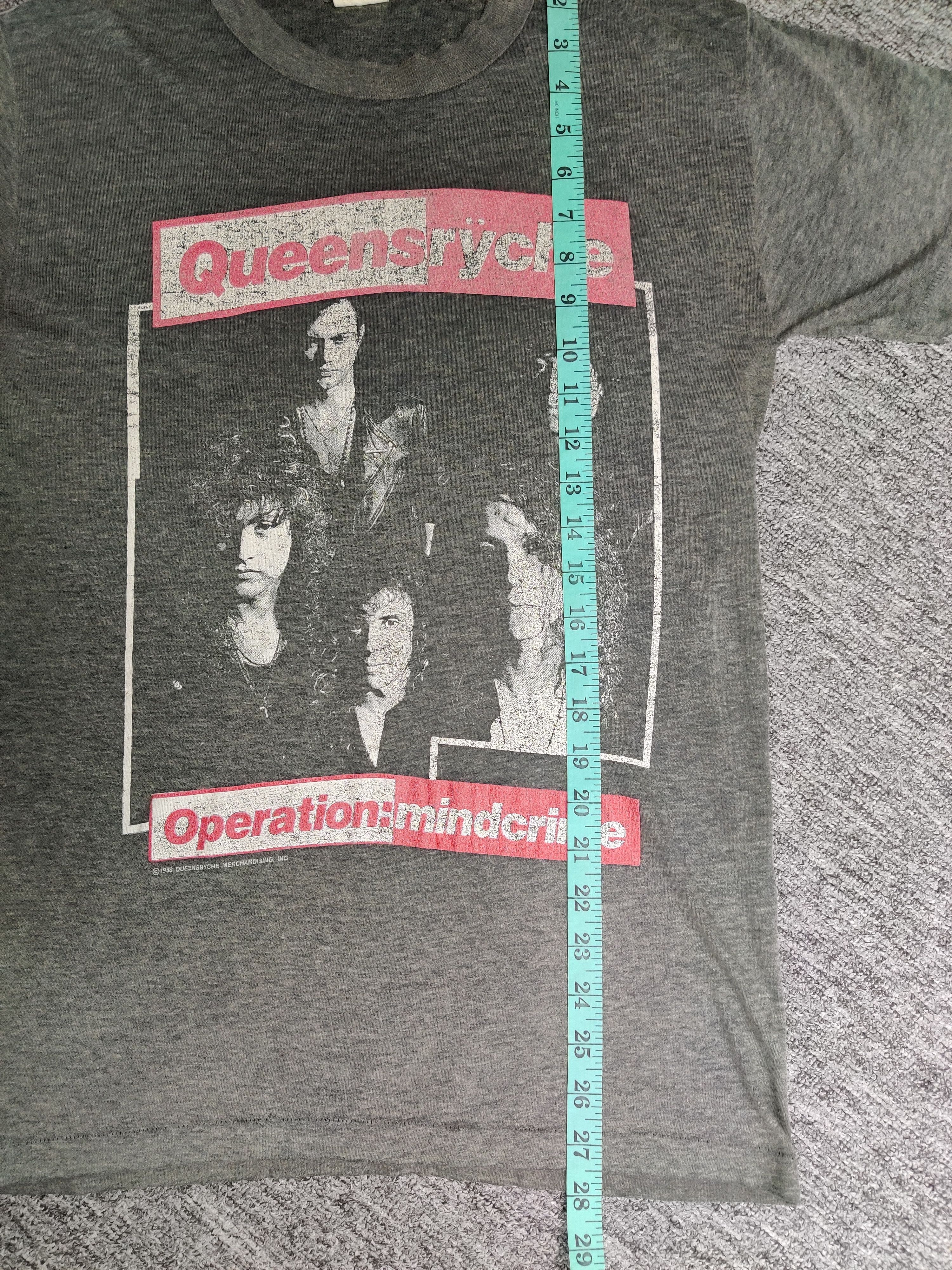 Band Tees Vintage 80s Queensryche Operation Mindcrime Tour Tee Tshirt Size US M / EU 48-50 / 2 - 12 Thumbnail