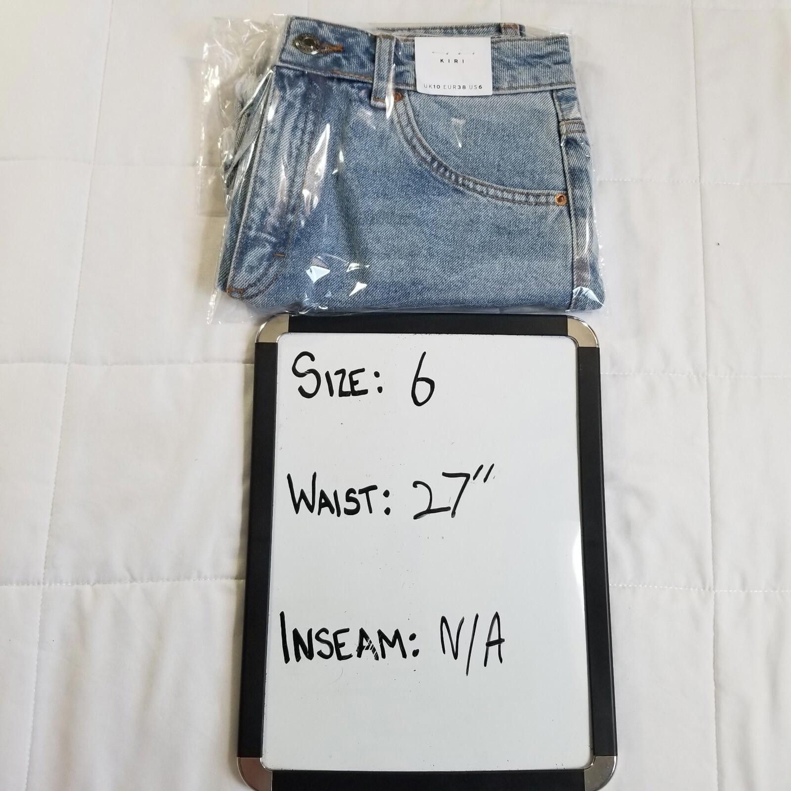 Topshop TopShop Womens Kiri Denim Jean Shorts High Waisted Size 6 Size 28" / US 6 / IT 42 - 9 Thumbnail
