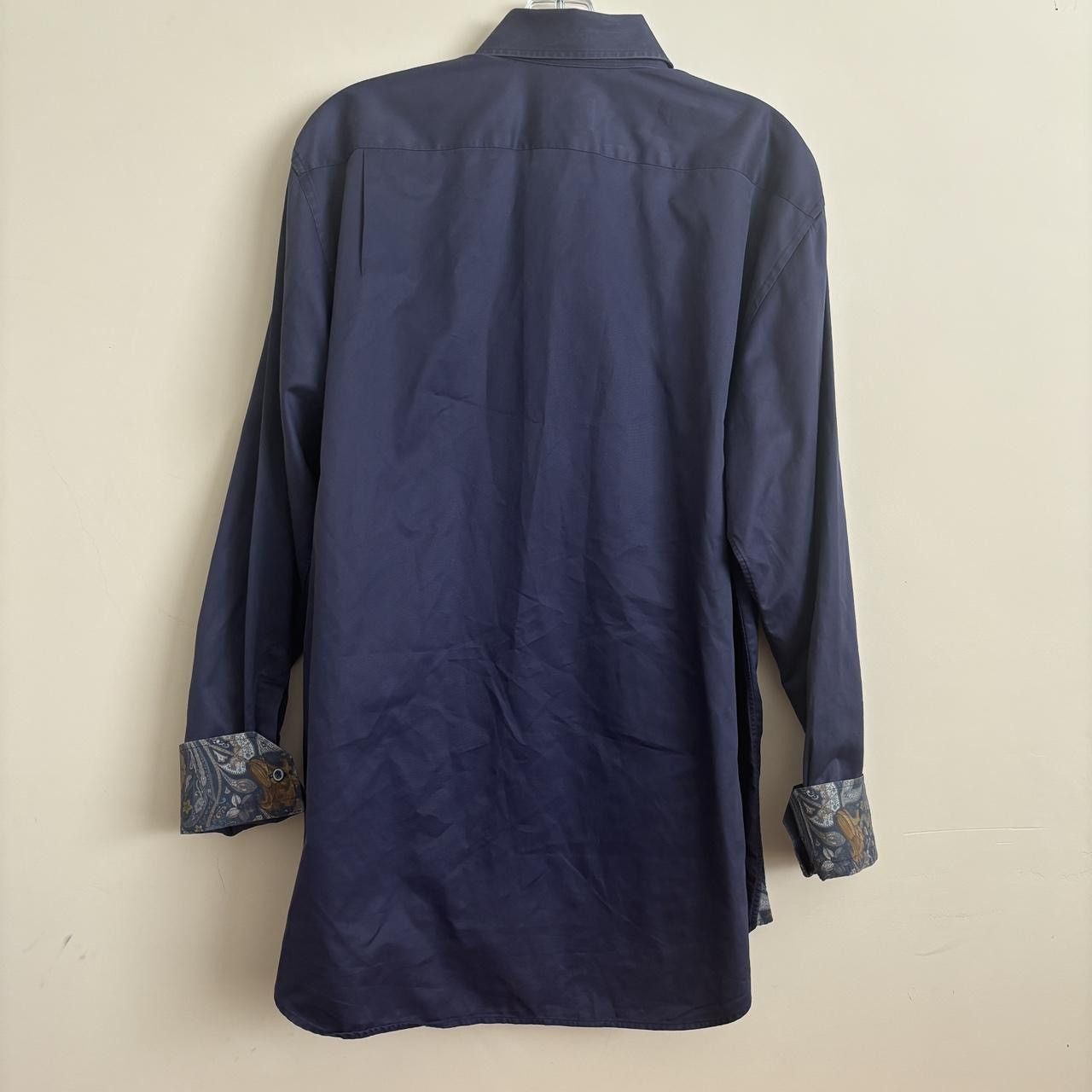 Strenstroms Stenströms Fitted Body Twofold Cotton Shirt Navy Size US L / EU 52-54 / 3 - 7 Thumbnail