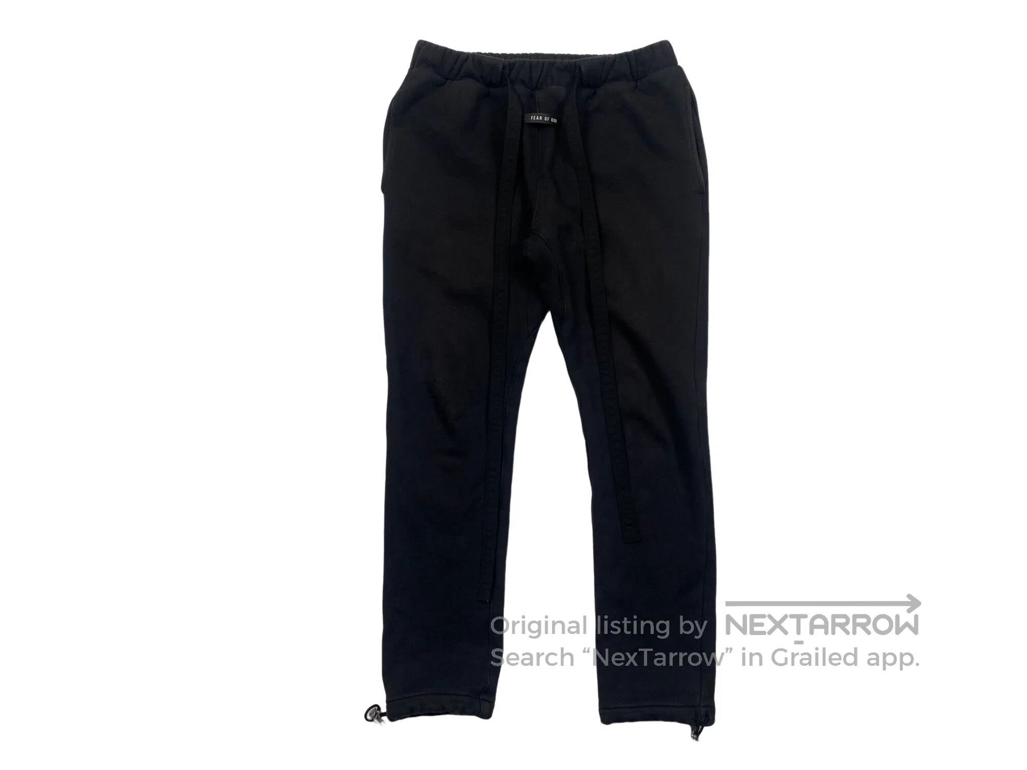 Fear of God FEAR OF GOD size S Main Line Ribbon Black Sweatpants Size US 27 - 1 Thumbnail