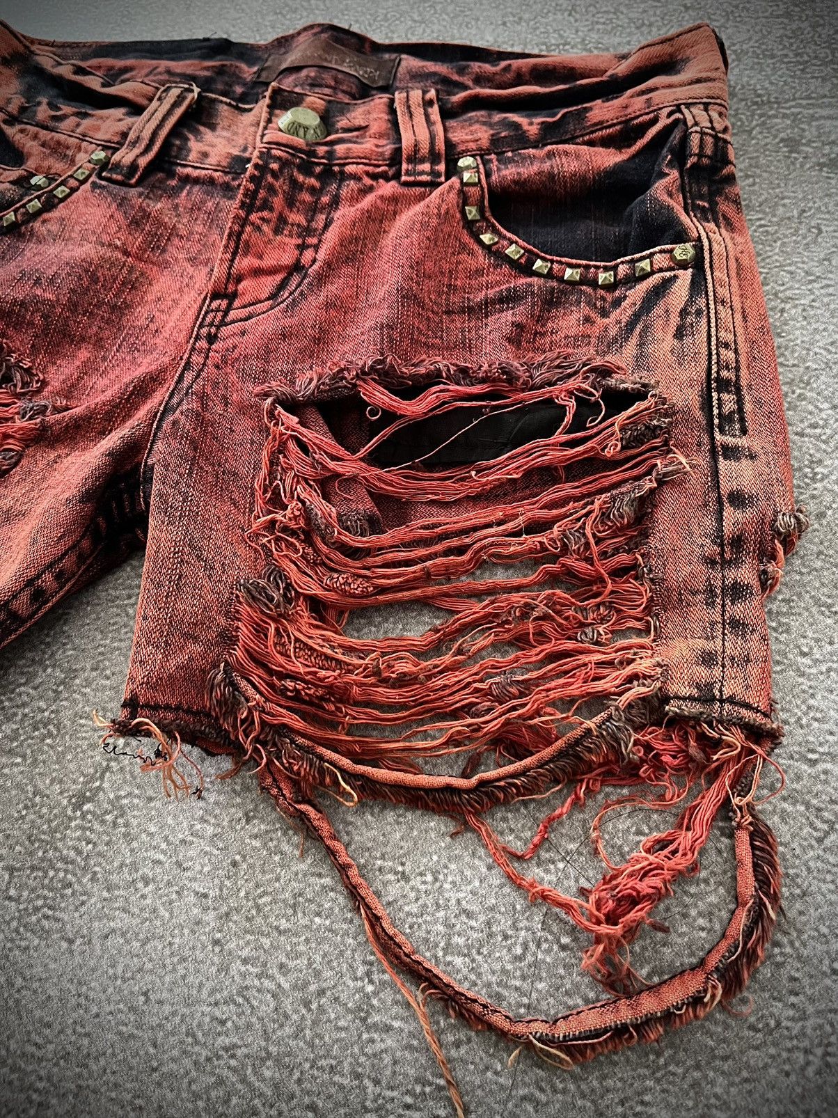 Japanese Brand 90s Heaven And Earth Distressed Short Denim If Six Was Nine Size 28" / US 6 / IT 42 - 3 Thumbnail