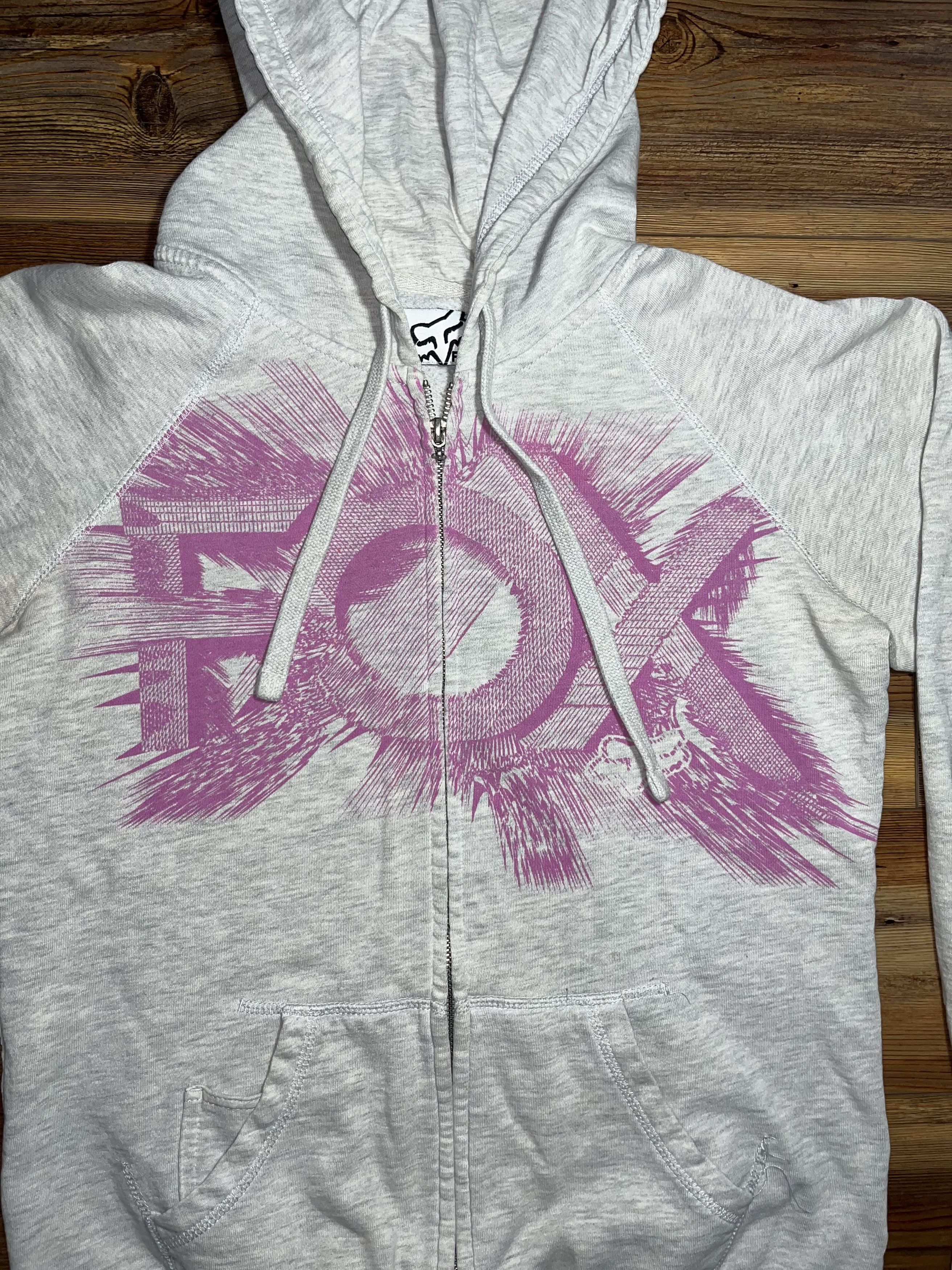Fox Racing × Vintage Y2K FOX Racing Zip-Up Sweater Size S / US 4 / IT 40 - 3 Thumbnail