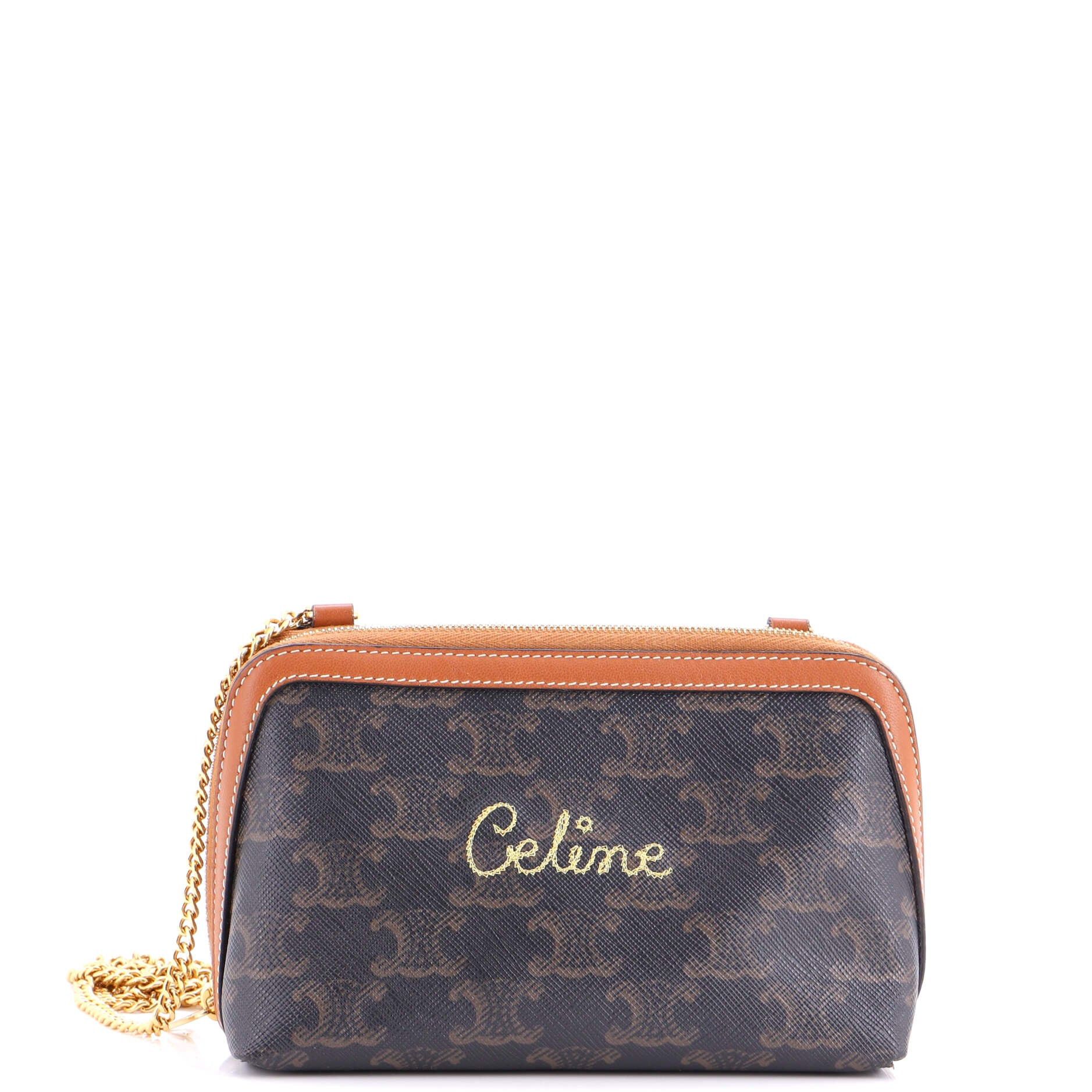 Celine Zip Around Chain Clutch Size ONE SIZE - 1 Thumbnail