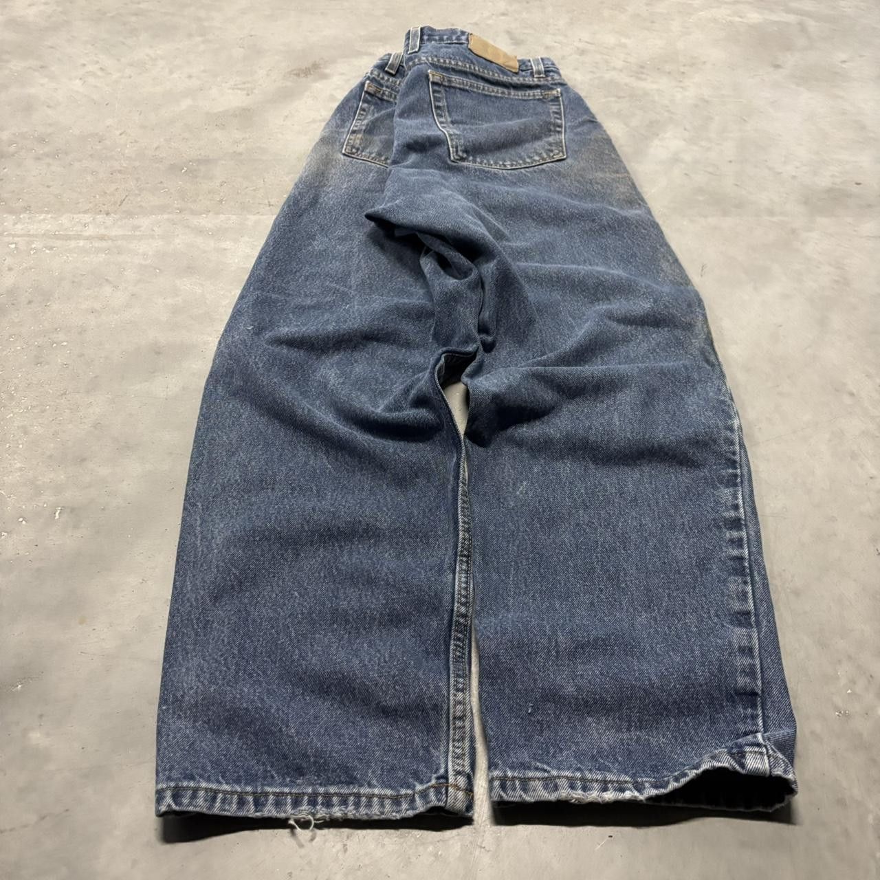Japanese Brand × Vintage Crazy Vintage Y2K/2000s Grunge Faded Dark Wash Workwear Style Denim Jeans! Size US 34 / EU 50 - 4 Thumbnail