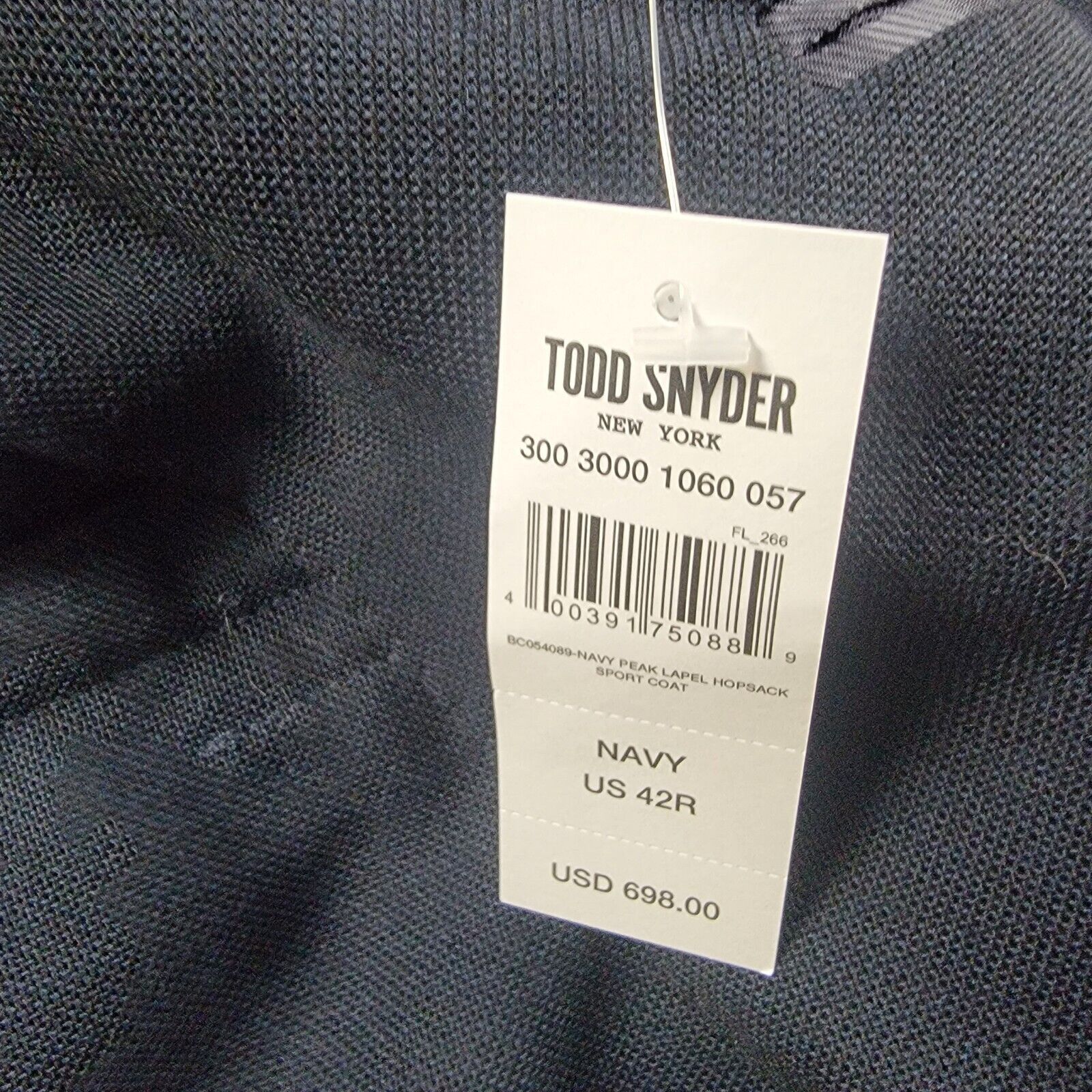Todd Snyder Todd Snyder Wool Peak Lapel Hopsack Sport Coat Size 42R - 9 Thumbnail