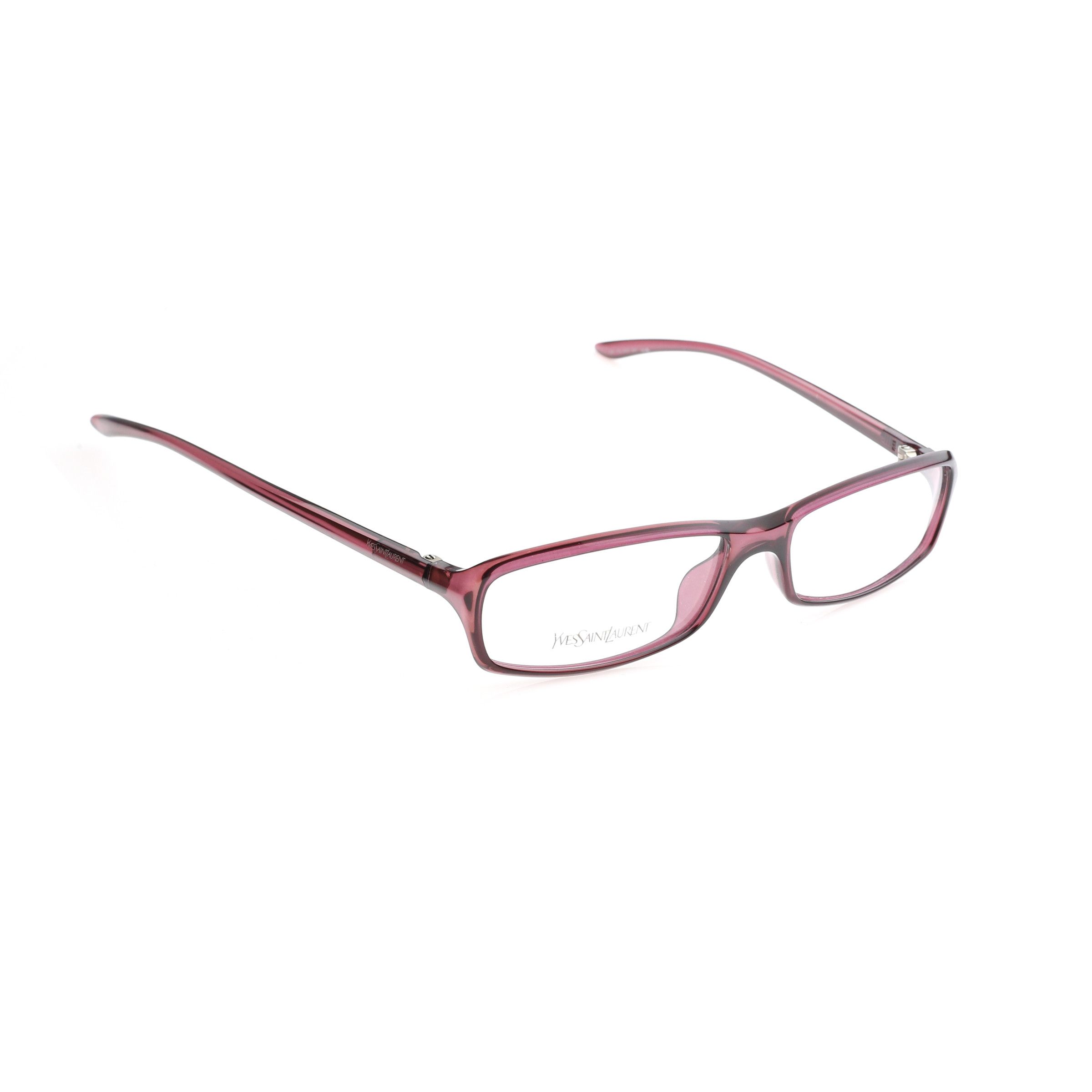 Yves Saint Laurent Yves Saint Laurent FW03 Cherry Red Transparent Flat Glasses Size ONE SIZE - 1 Thumbnail