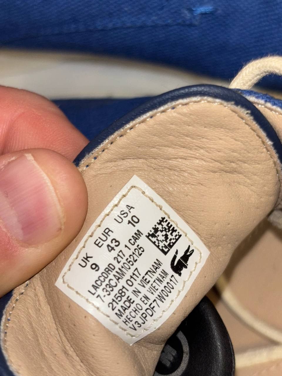 Lacoste Lacoste Men's shoes Laccord 217 1, blue. Size: USA-10; UK-9 Size US 10 / EU 43 - 5 Thumbnail