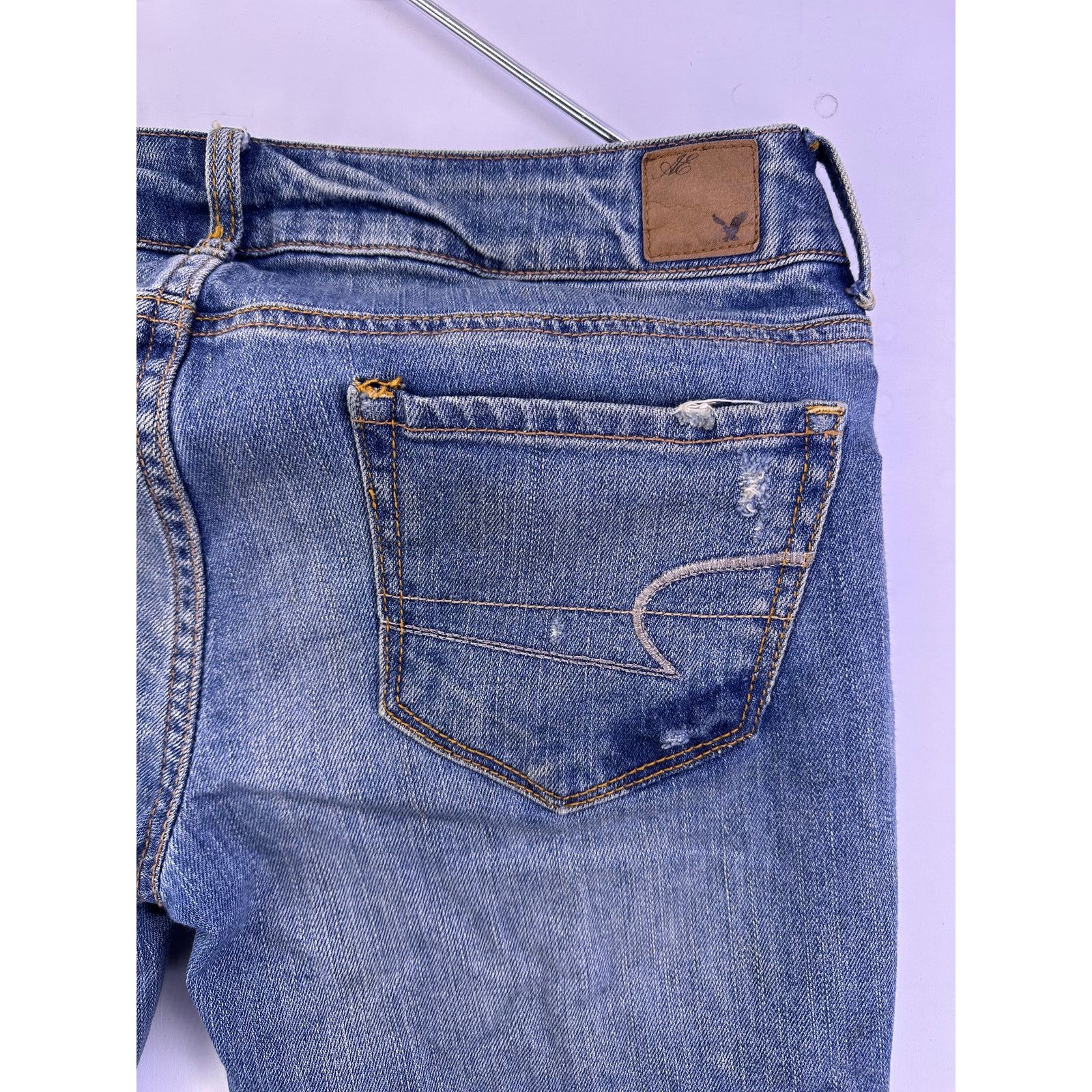 American Eagle Outfitters American Eagle Blue Ripped Skinny Jeans Size 6 Size 28" / US 6 / IT 42 - 12 Thumbnail