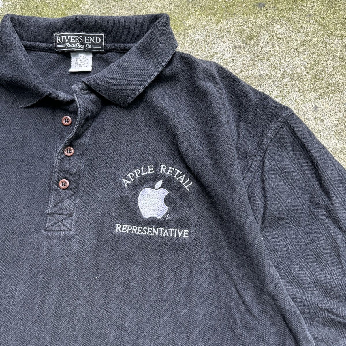 Apple 90s Apple Representative Polo Shirt Grunge Thrashed Faded Size US XL / EU 56 / 4 - 5 Thumbnail