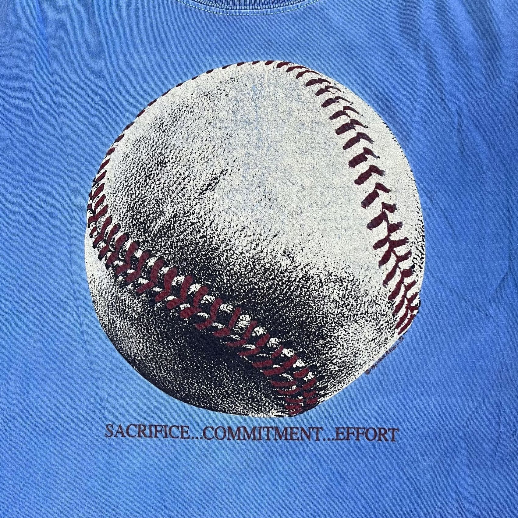 Vintage VINTAGE Hank Player Shirt Mens XL Blue Baseball Graphic Tee T-Shirt USA 90s Size US XL / EU 56 / 4 - 2 Thumbnail