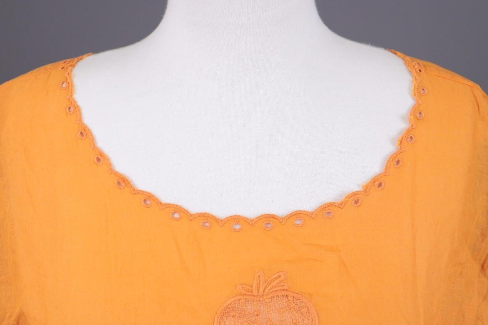 Designer Gudrun Sjoden Orange Lagenlook Blouson Dress Size M Size M / US 6-8 / IT 42-44 - 5 Thumbnail
