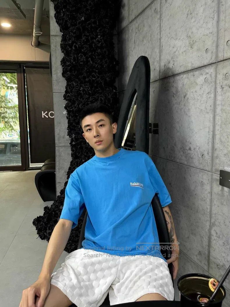 Balenciaga Balenciaga Ice crack Coke blue short sleeve T-shirt Size US M / EU 48-50 / 2 - 6 Thumbnail