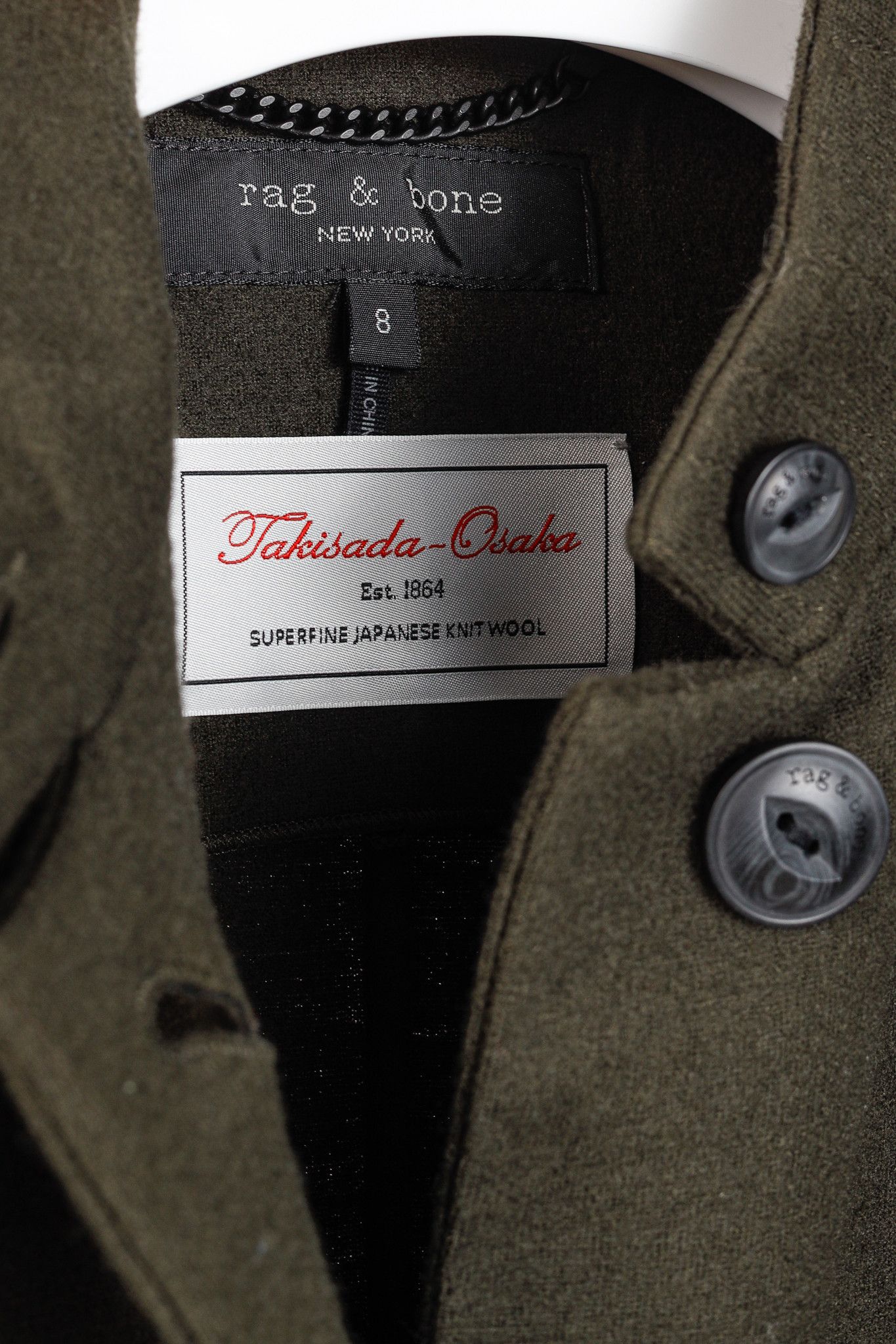 Rag & Bone Rag & Bone Slade Army Green Wool Military Blazer Size M / US 6-8 / IT 42-44 - 4 Thumbnail