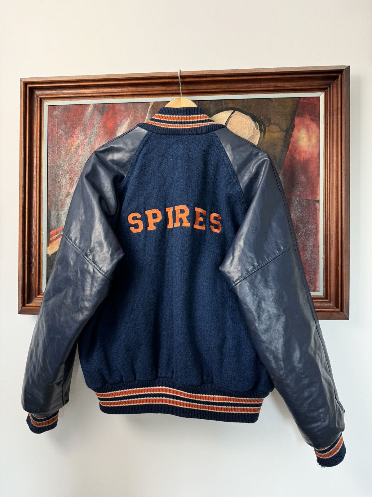 Vintage Vintage Varsity Jacket High School Wool Made In USA Leather Size US M / EU 48-50 / 2 - 2 Thumbnail