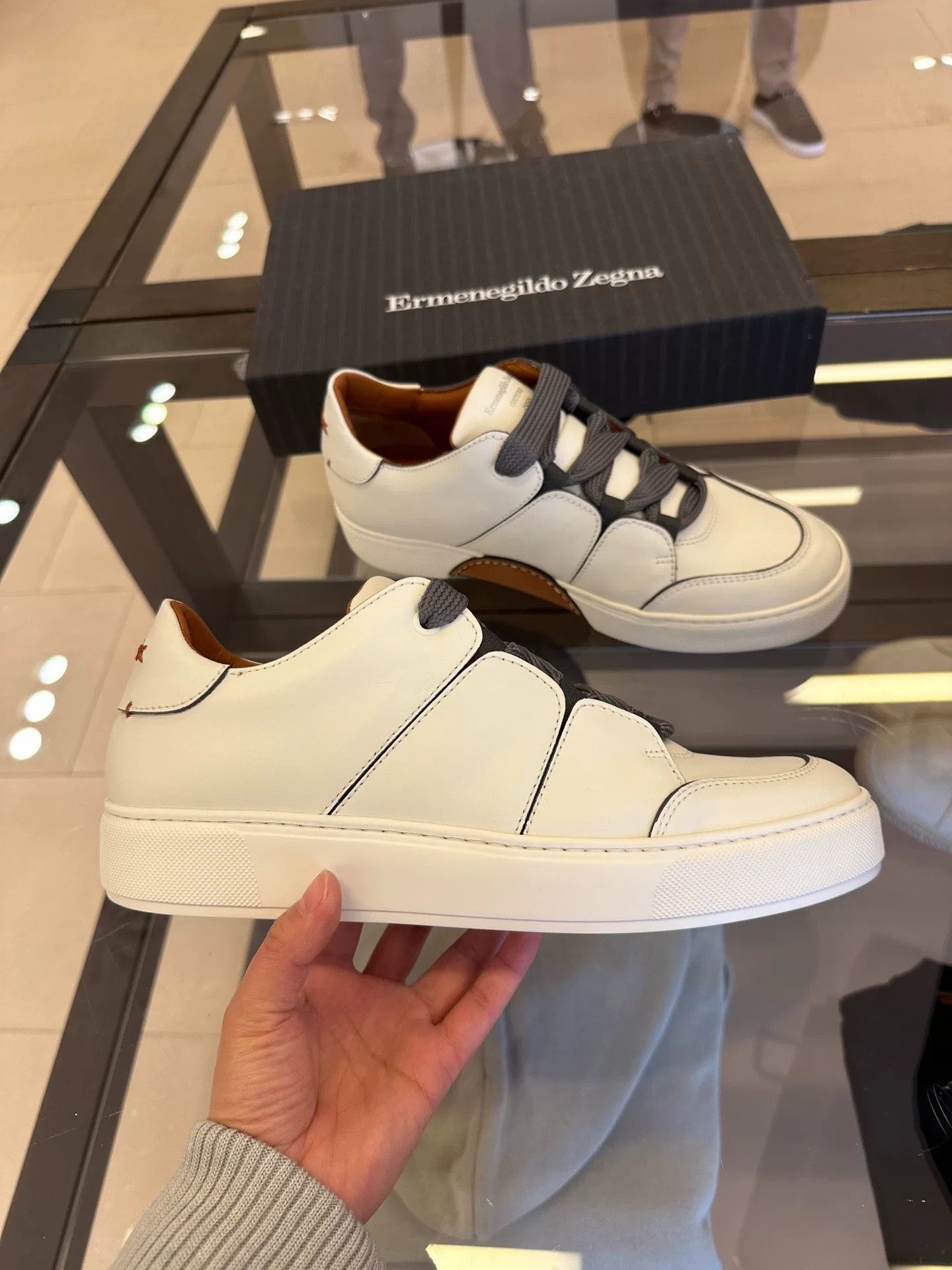 Ermenegildo Zegna Ermenegildo Zegna White Men’s Sneakers Size US 7 / EU 40 - 6 Thumbnail