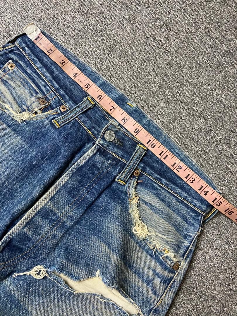 Levi's 🔥 Vintage LEVIS Selvedge Distressed Denim Jeans 🔥 (135) Size US 30 / EU 46 - 9 Thumbnail
