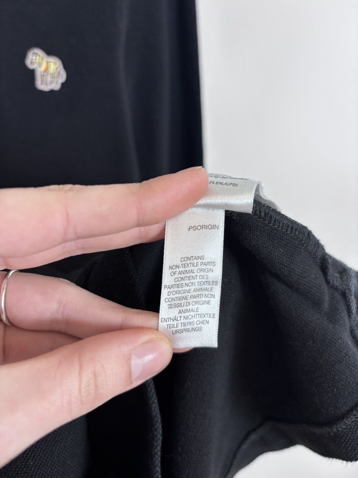 Paul Smith Paul Smith Men’s Zebra Black Cotton Long Sleeve Polo Shirt Size US XS / EU 42 / 0 - 12 Thumbnail