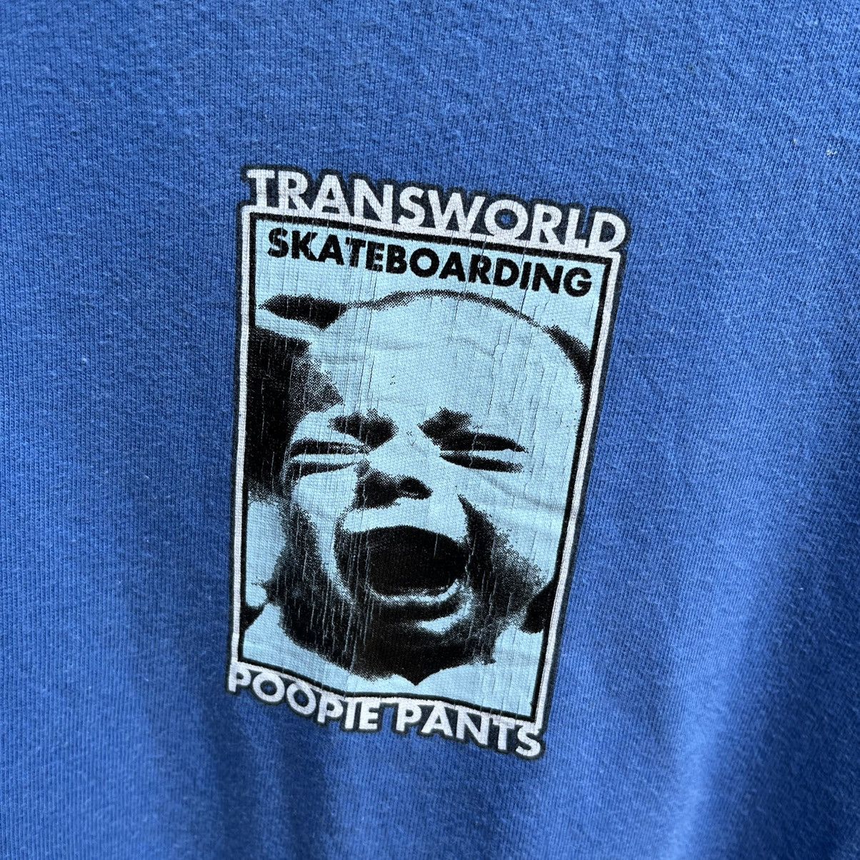 Powell Peralta Vintage rare 90s TRANSWORLD skateboarding tee poopie pants Size US XL / EU 56 / 4 - 4 Thumbnail