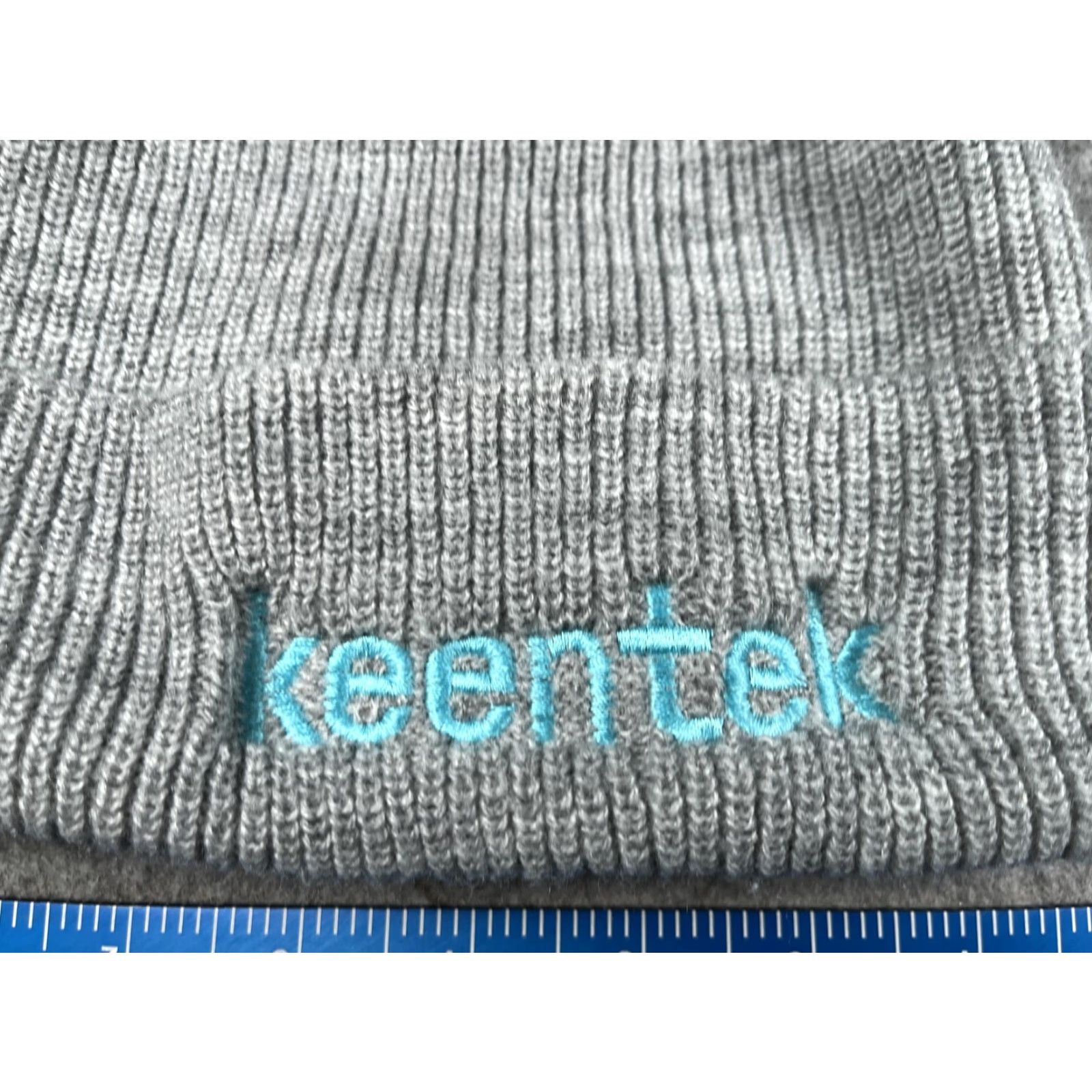 Vintage YP Classics Hat Beanie Mens One Size Gray Knit Keentek Logo Stretch Winter Size ONE SIZE - 2 Thumbnail