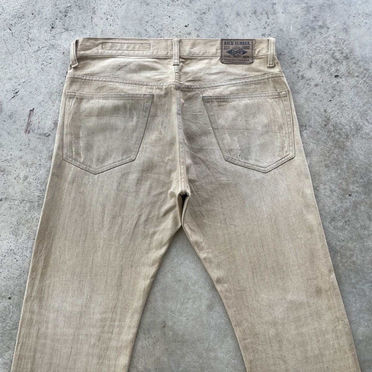 Japanese Brand W33 Vintage Back Number Jeans Distressed Faded Ripped Pants Size US 33 - 10 Thumbnail