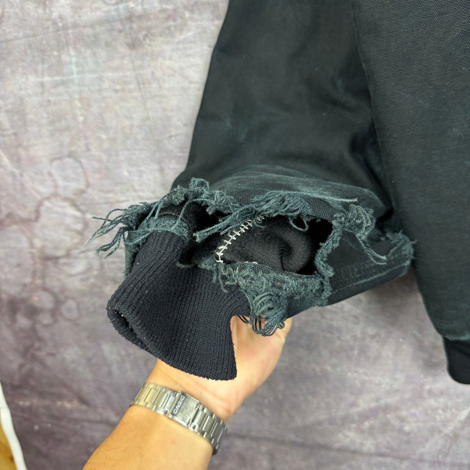Carhartt × Vintage 90s Faded Black Carhartt Hooded Active Work Jacket XL 2338 Size US XL / EU 56 / 4 - 5 Thumbnail