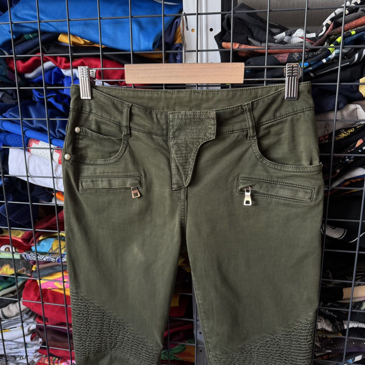 Balmain Olive Baiker Jeans