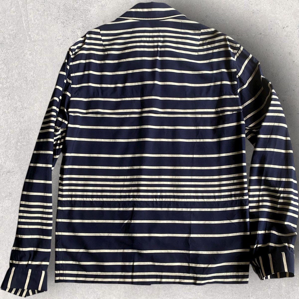 Dries Van Noten SS19 Rayon Blend Navy Stripe Crola Jacket Shirt Size US S / EU 44-46 / 1 - 4 Thumbnail