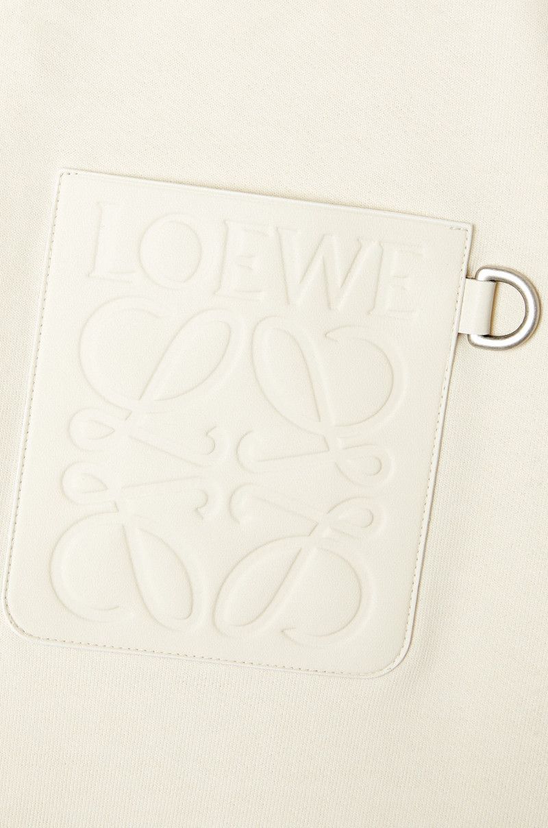 Loewe o1in1g0426 Anagram Patch Relaxed fit Hoodie in White Ash Size US L / EU 52-54 / 3 - 7 Thumbnail