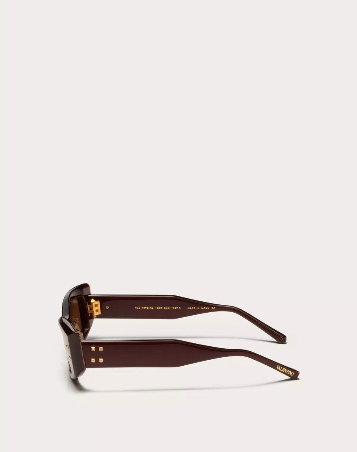 Valentino oc11z0725 Size: 52/ Rectangular Acetate in Brown/Gold Size ONE SIZE - 3 Thumbnail