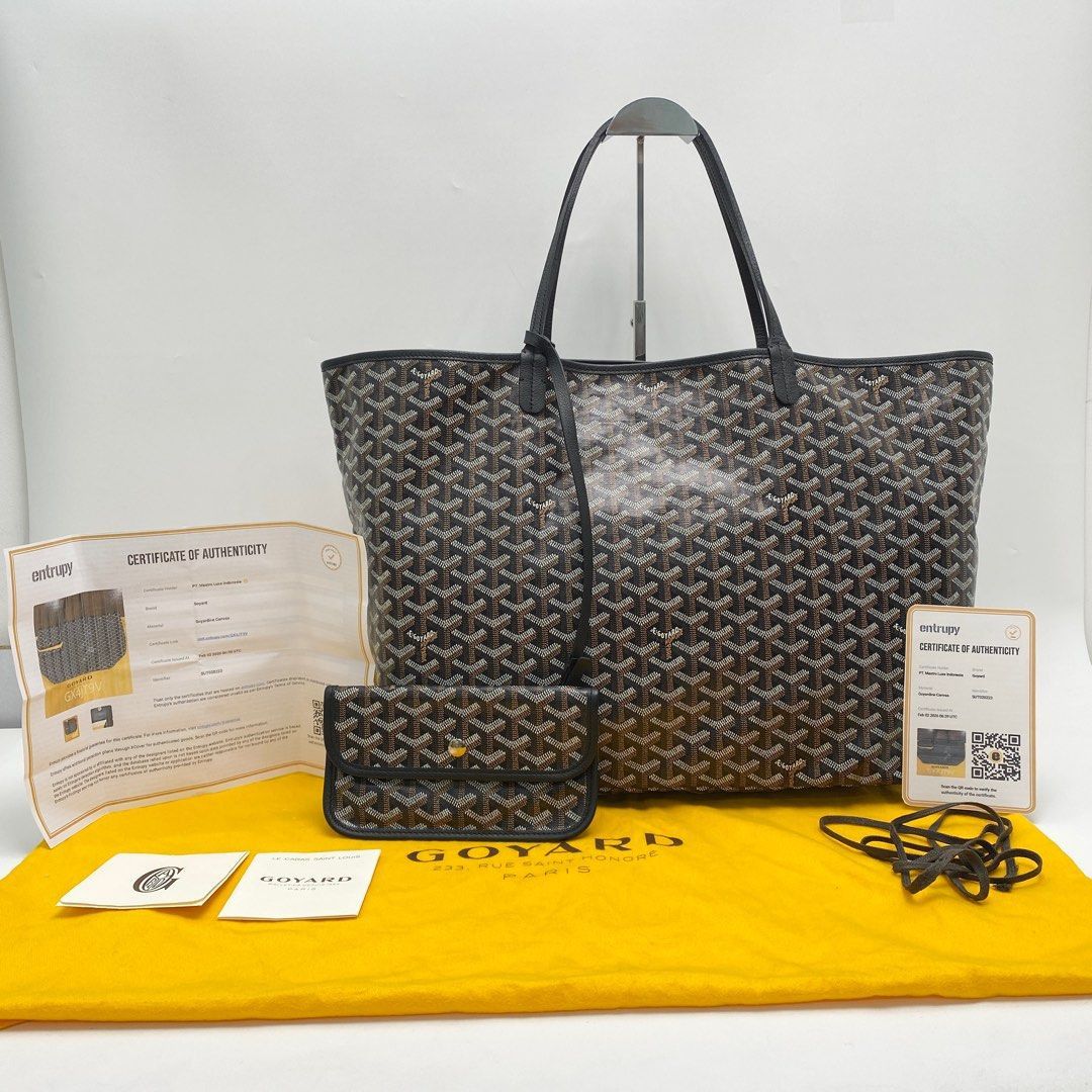 Goyard Noir Saint Louis GM Tote Bag