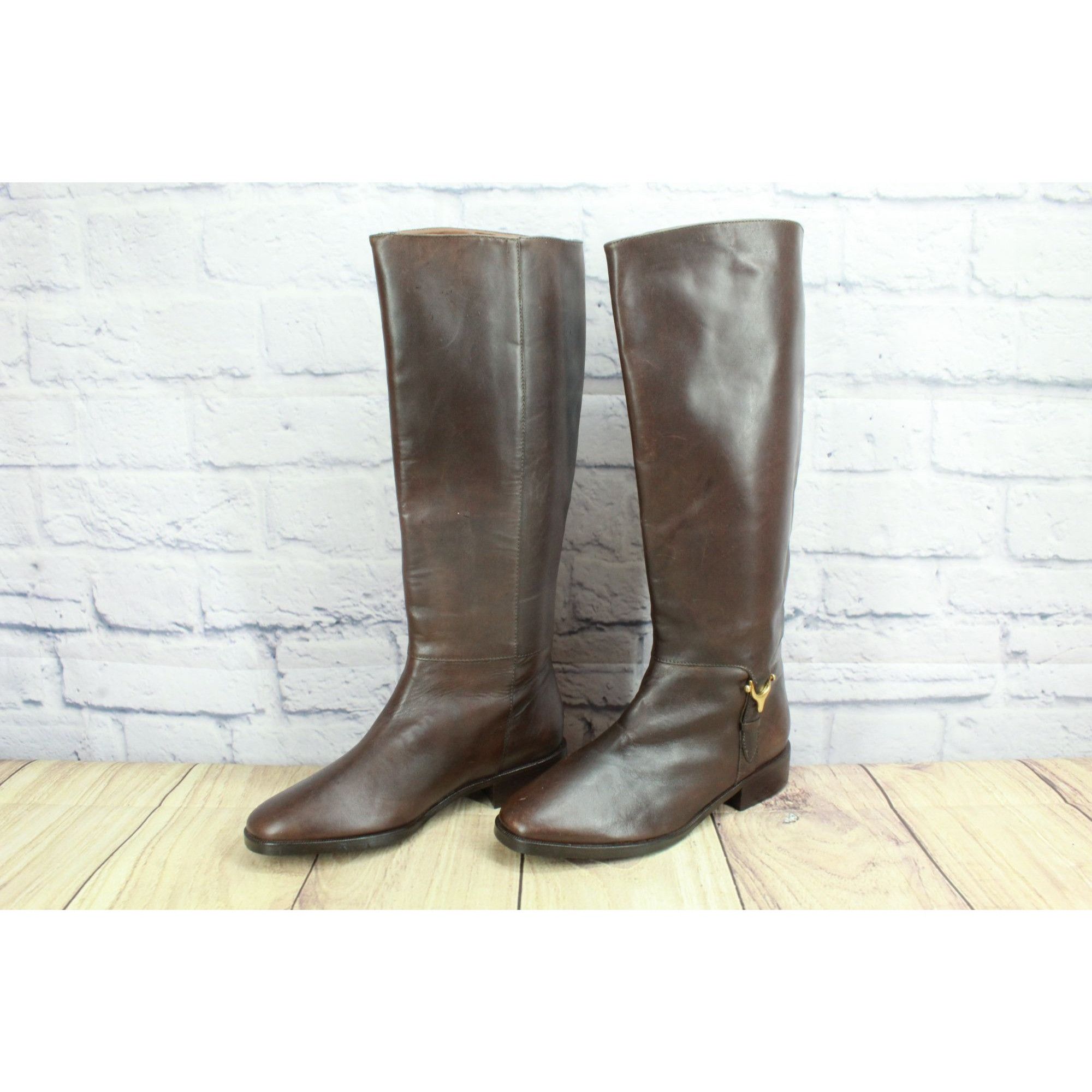 Etienne Aigner Etienne Aigner Women’s Dark Brown Leather Derby Boots Size US 6 / IT 36 - 3 Thumbnail
