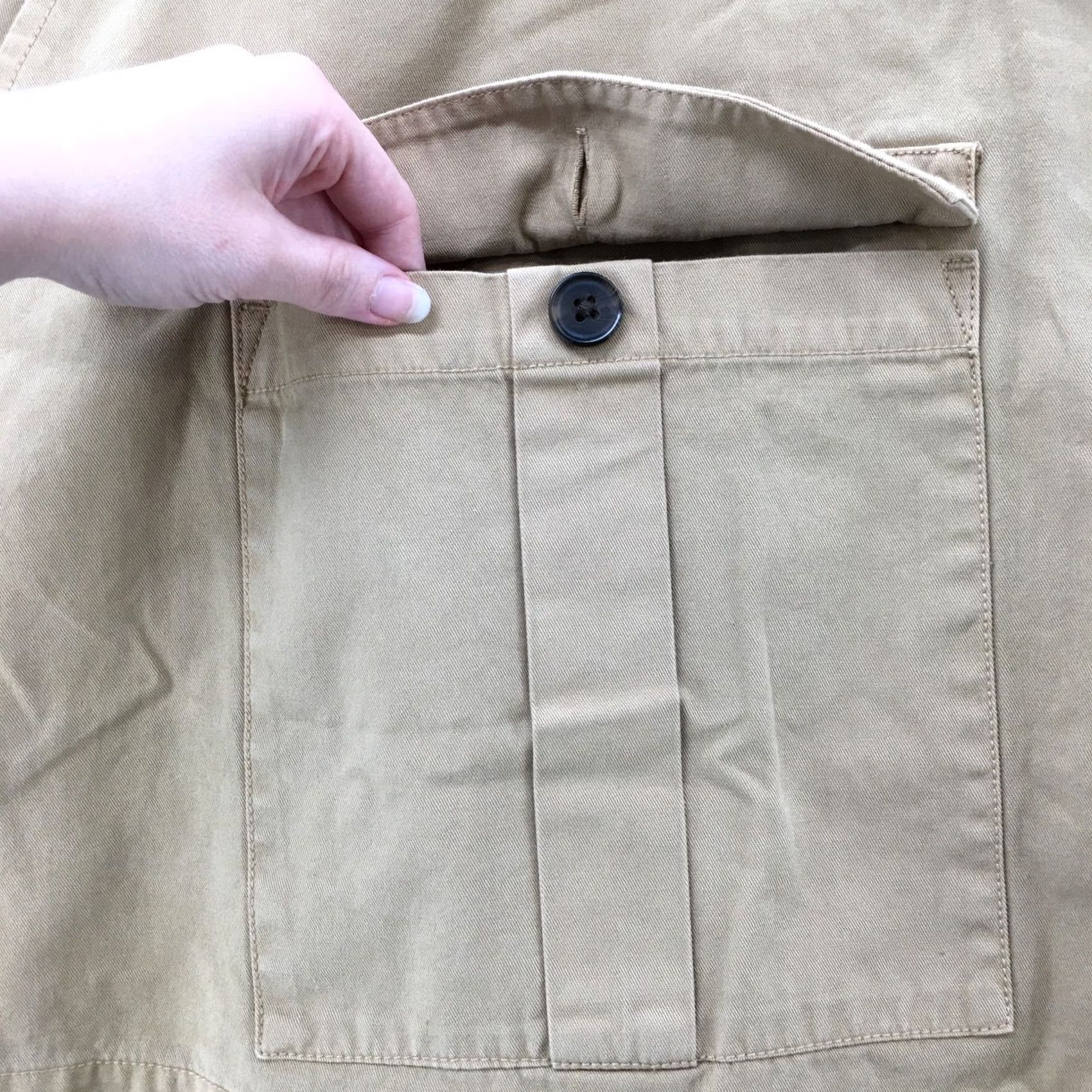 Vintage Universal Thread A-Line Mini Skirt Womens 26 Beige Pocket Zip NEW Size 26" / US 2 / IT 38 - 7 Thumbnail