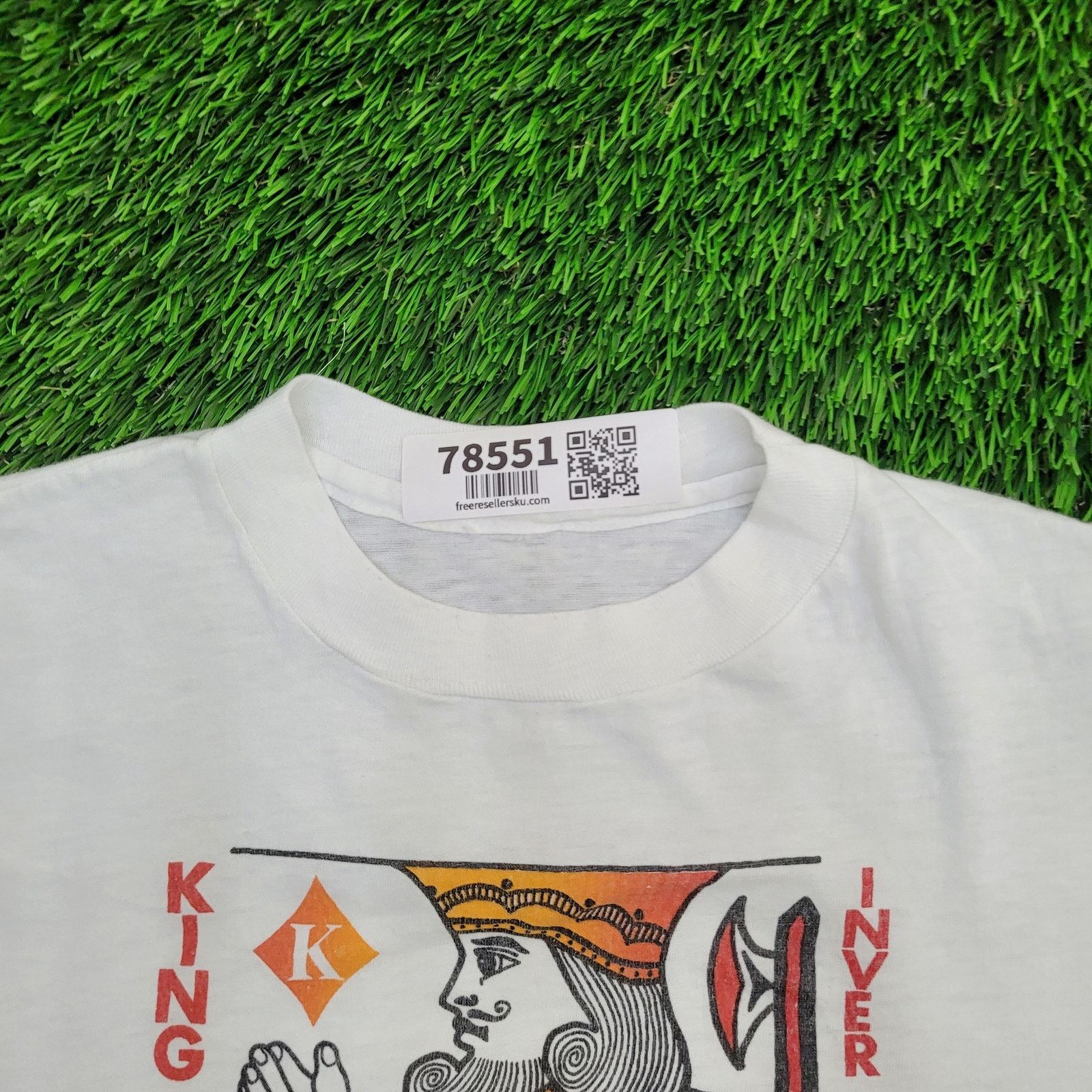 Hanes VTG 1985 King-of-Diamonds Strip-Club Shirt XS/S 17x24 USA Size US S / EU 44-46 / 1 - 2 Thumbnail