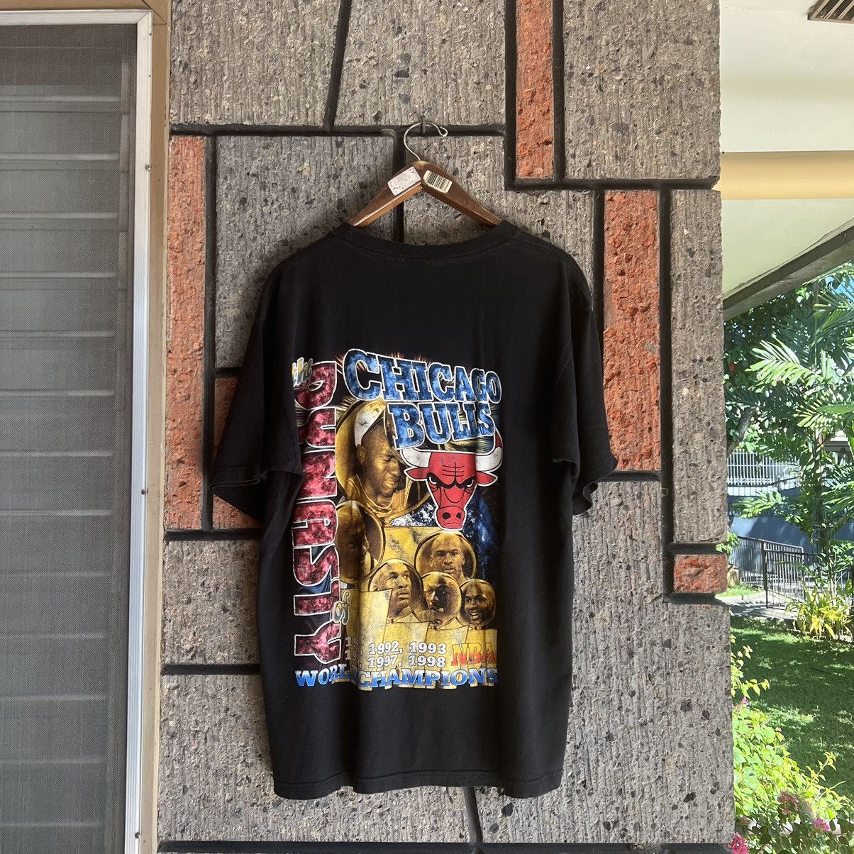 NBA × Rap Tees × Vintage 1998 Chicago Bulls Rap Tee Shirt Double 3 Peat Last Dance Size US L / EU 52-54 / 3 - 4 Thumbnail