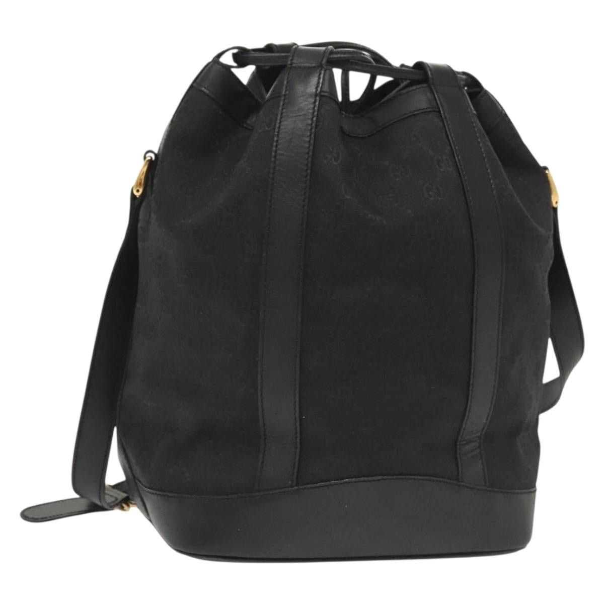 Gucci GUCCI GG Canvas Shoulder Bag Black Gold Size ONE SIZE - 1 Thumbnail