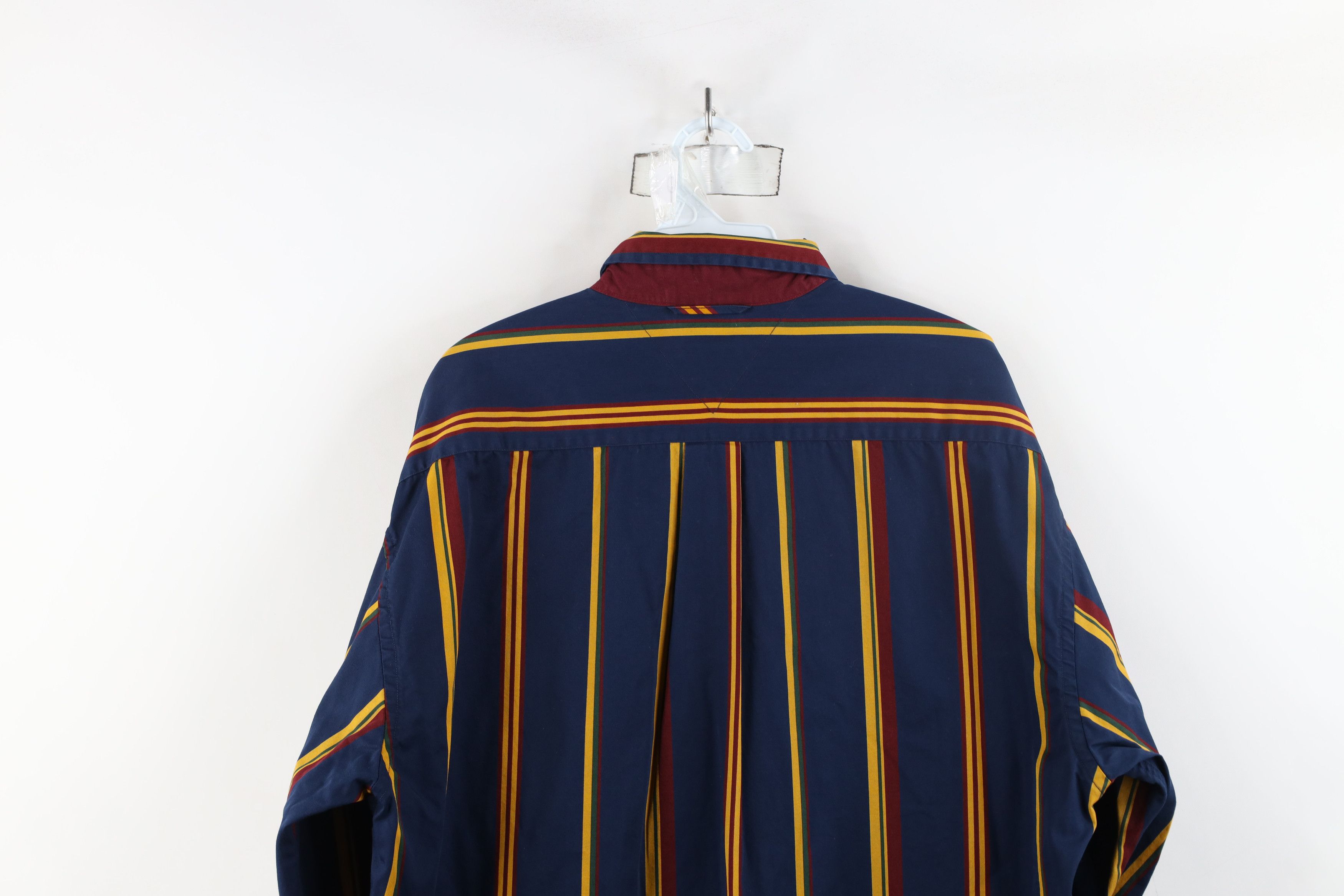 Tommy Hilfiger × Vintage Vintage 90s Tommy Hilfiger Collared Button Down Shirt Size US L / EU 52-54 / 3 - 12 Thumbnail