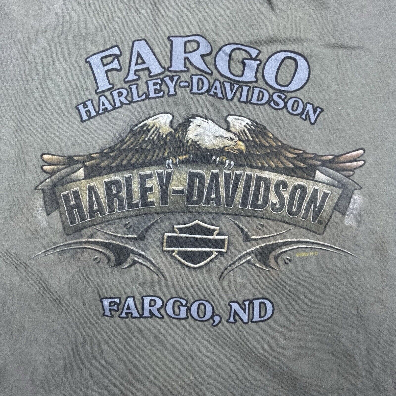 Harley Davidson Harley Davidson Shirt 2XL Tan Pin-Up Girl Fargo North Dakota Size US XXL / EU 58 / 5 - 4 Thumbnail