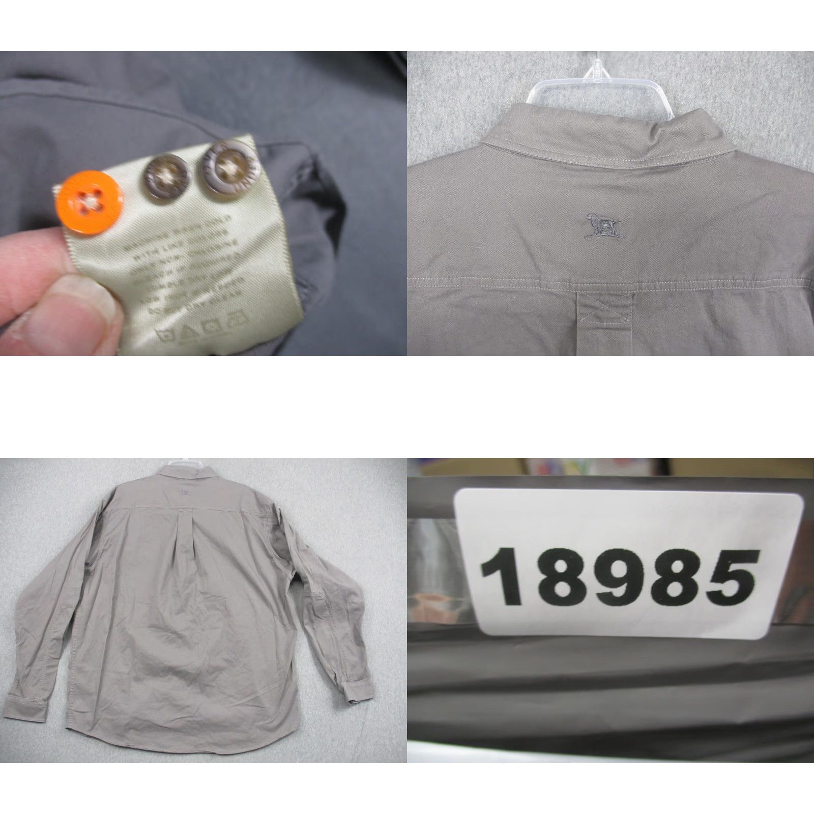 Undercover Over Under South Platte Mens Shirt 2XL Gray Twill Button-Down Long Sleeve Casual Size US XXL / EU 58 / 5 - 8 Thumbnail