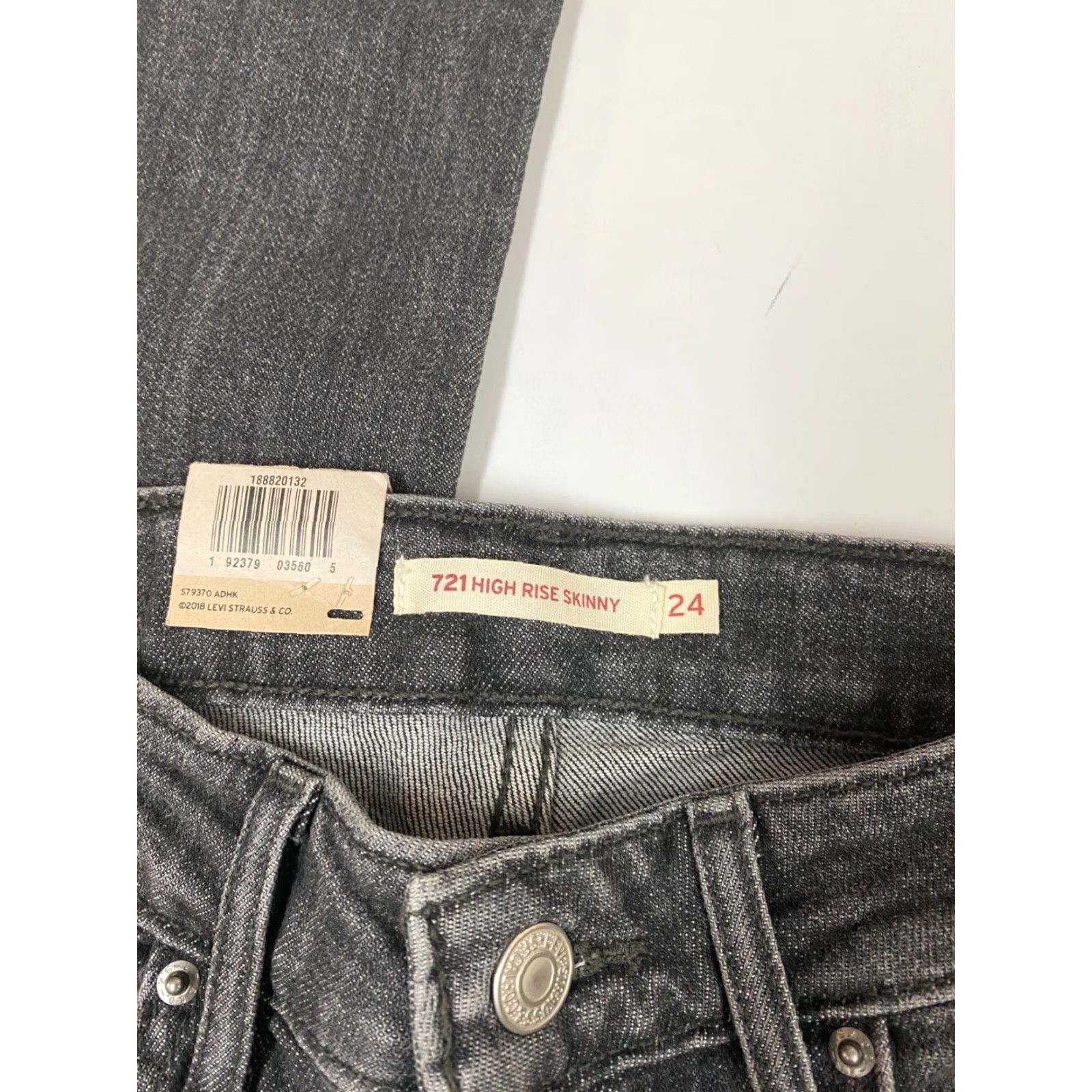 Levi's Levi's Jeans Womens Regular Skinny 00 Black High-Rise Denim Slim Stretch Zipper 30in Inseam Size 24" / US 00 / IT 34 - 4 Thumbnail