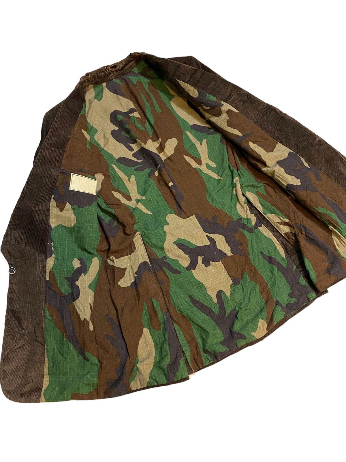 Hollywood Trading Company × Leather Vintage HTC Coudroy x Leather Camo Coat Jacket Size US M / EU 48-50 / 2 - 5 Thumbnail