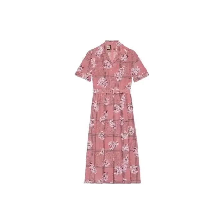 Gucci Gucci Floral Print Short Sleeve Dress-2507 Size S / US 4 / IT 40 - 2 Thumbnail