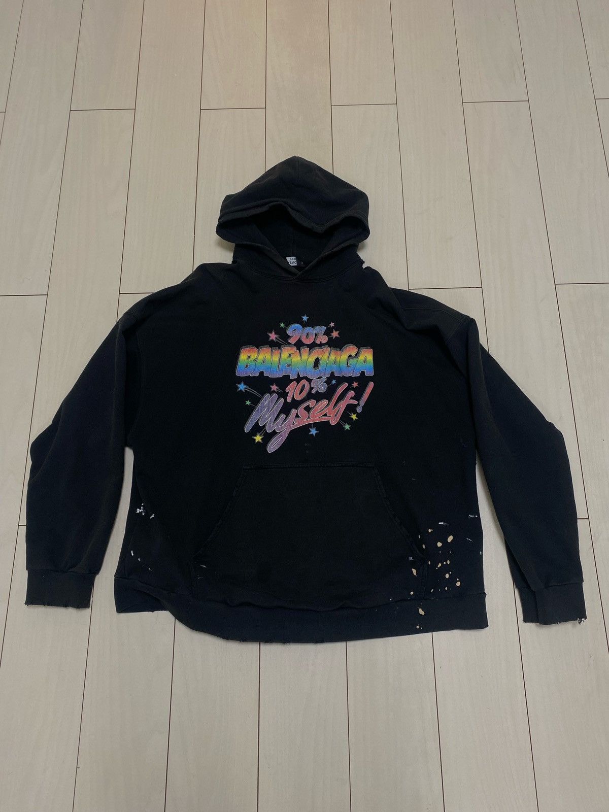 早期完売★BALENCIAGA 90/10 Hoodie Wide Fitミディアムフリース 早期完売☆BALENCIAGA 90/10 Hoodie Wide Fitミディアムフリース